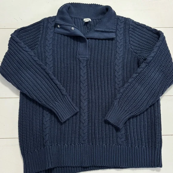 L.L.Bean Cable Knit Pullover Sweater - Picture 1 of 4
